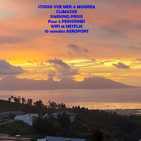 Studio Vaimiti Pour 2 Personnes Vue Mer Et Moorea パペーテ エクステリア 写真
