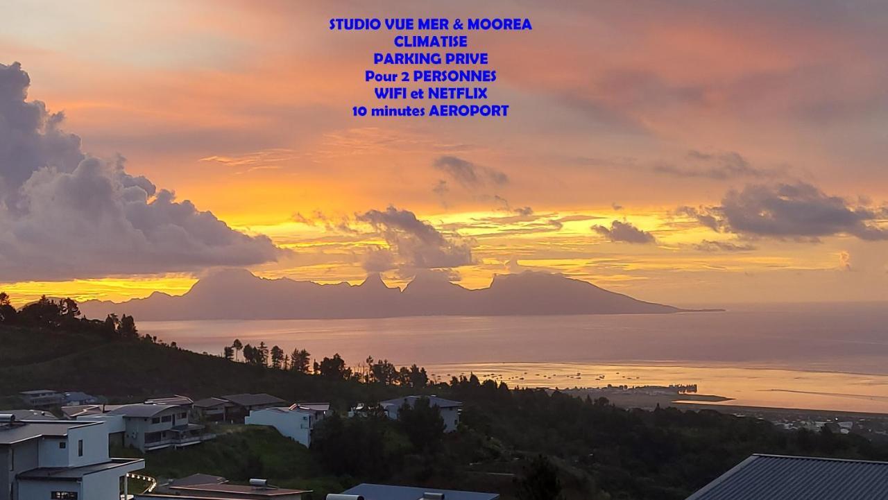 Studio Vaimiti Pour 2 Personnes Vue Mer Et Moorea パペーテ エクステリア 写真